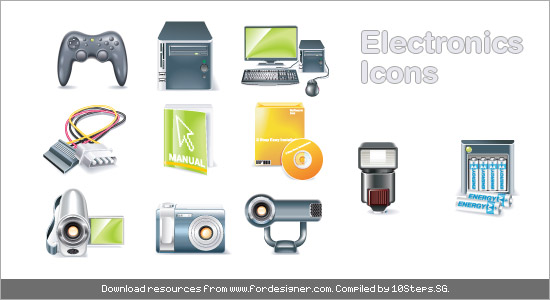 Electronics Stuffs – 12 Icons